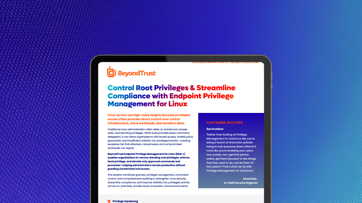 Endpoint Privilege Management for Linux Overview