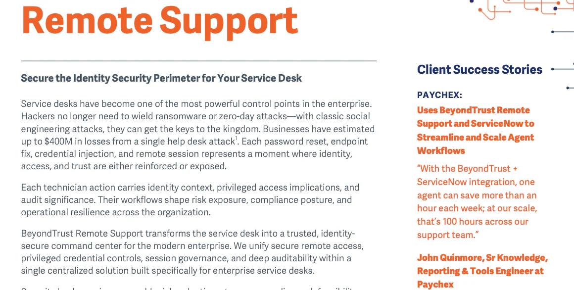 Remote Support Overview