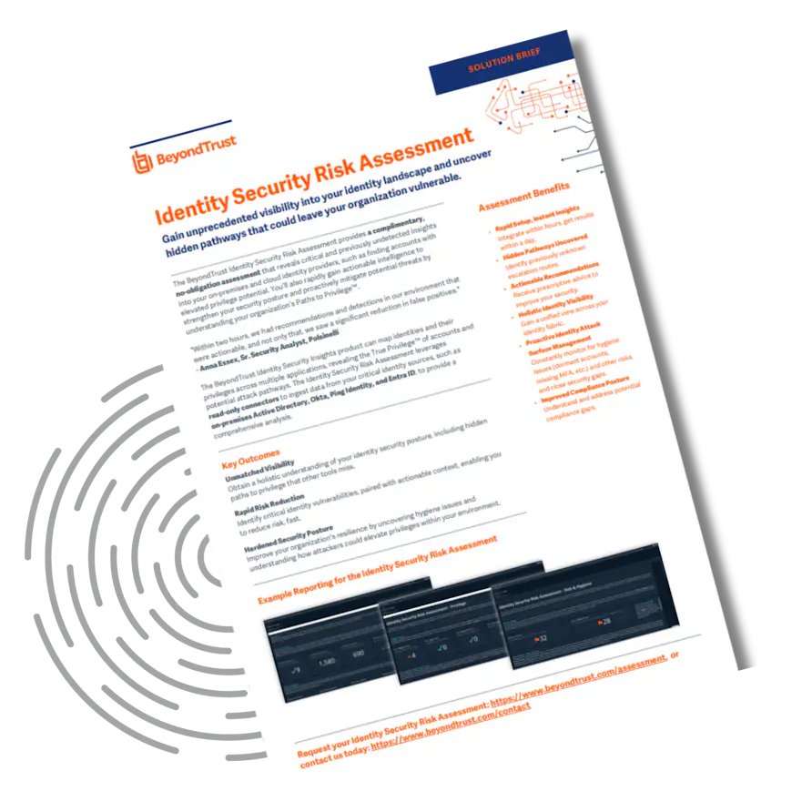 Identity Security Risk Assessment | BeyondTrust